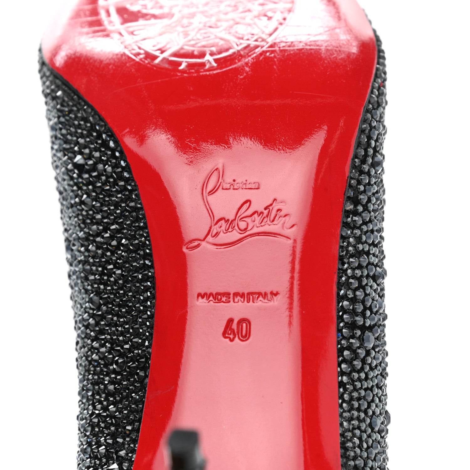 Christian Louboutin Suede Strass Kate 70 Pumps 40 Anthracite 6 of 8