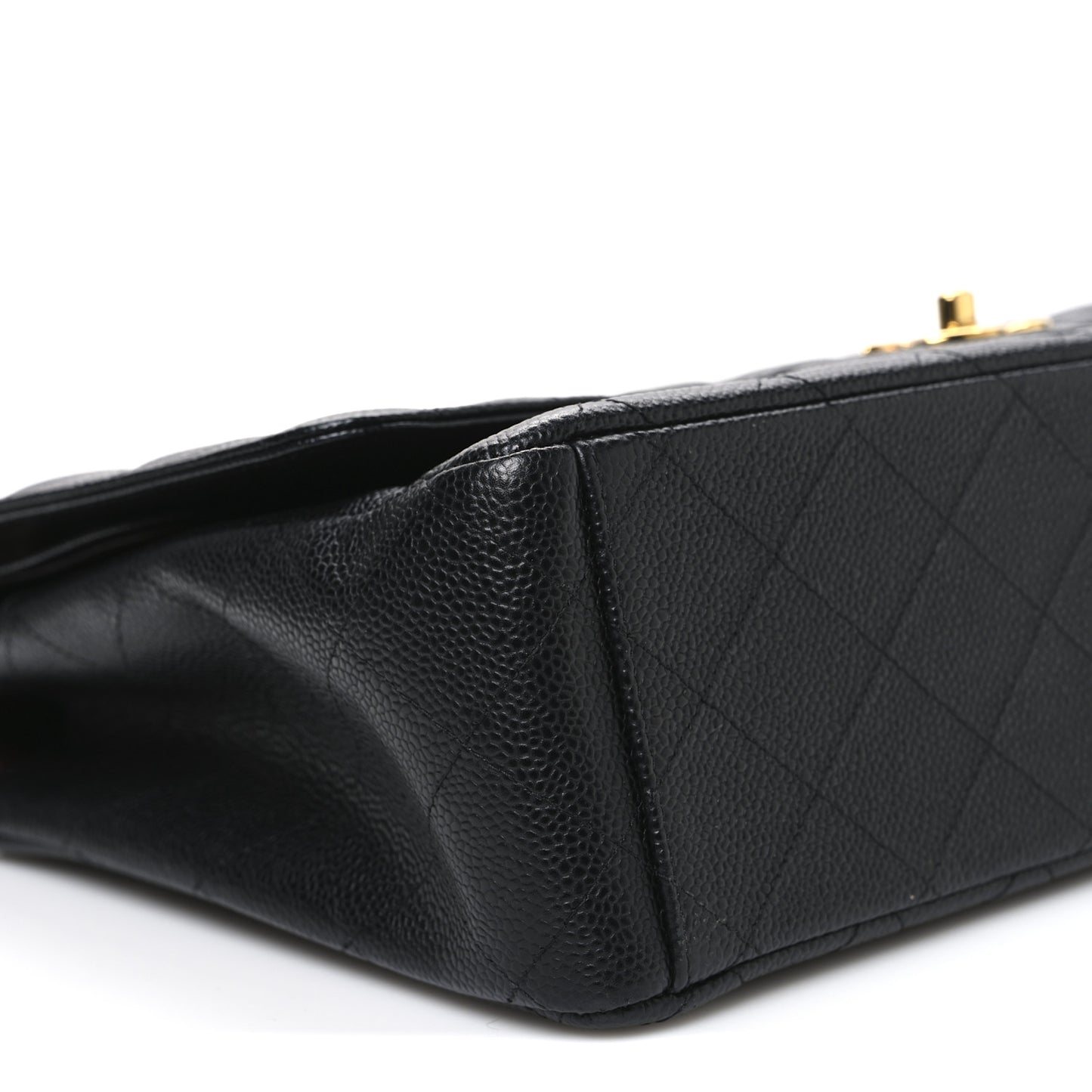 Caviar Quilted Maxi Double Flap Black