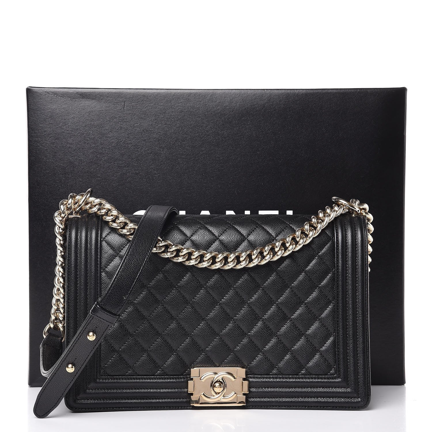Chanel Caviar Quilted New Medium Boy Flap Black 8 of 8