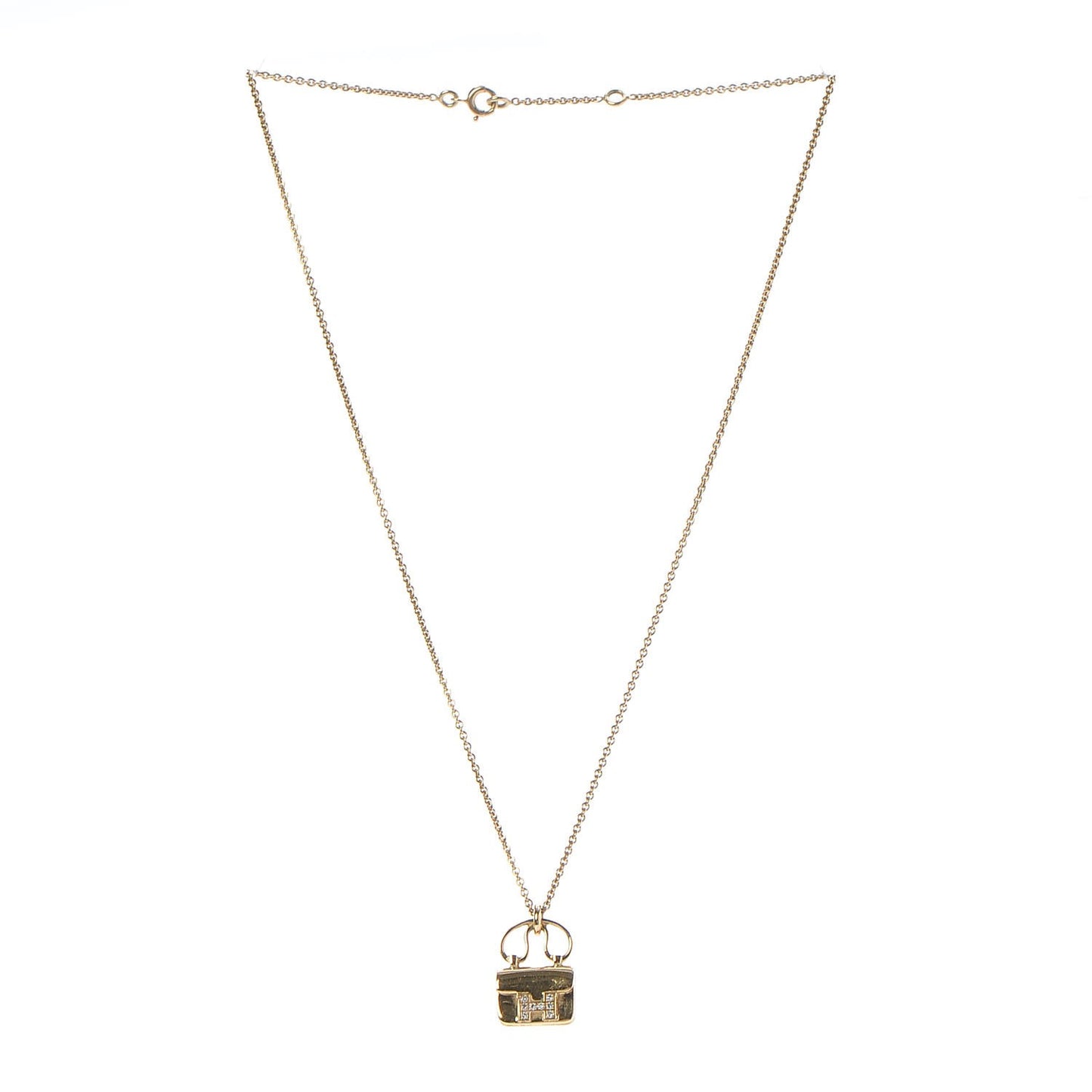 18K Yellow Gold Diamond Constance Pendant Necklace