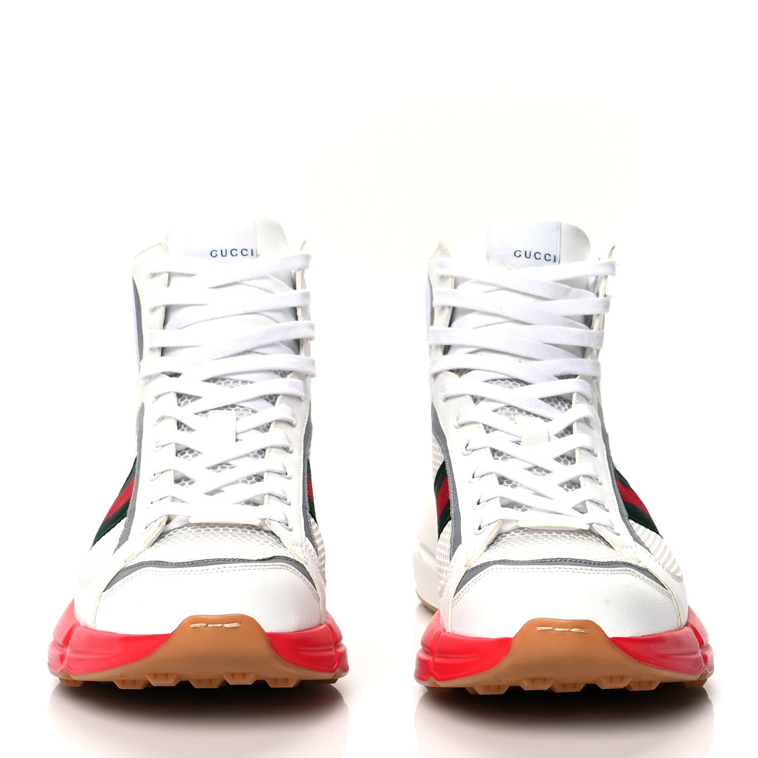 Gucci Calfskin High Top Sneakers 9.5 White 2 of 11