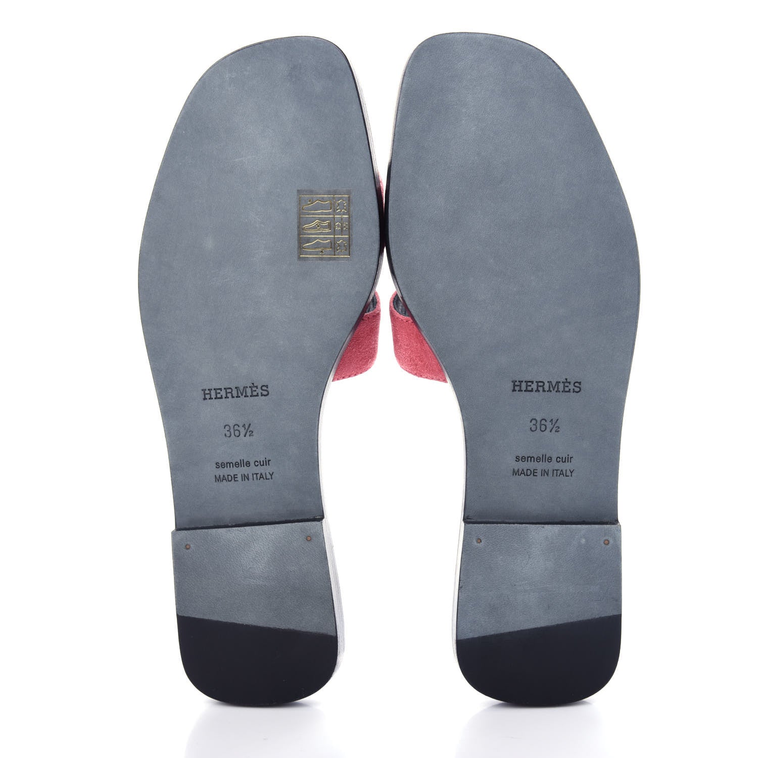 Hermes Suede Goatskin Oran Sandals 36.5 Rose De Venice 6 of 11