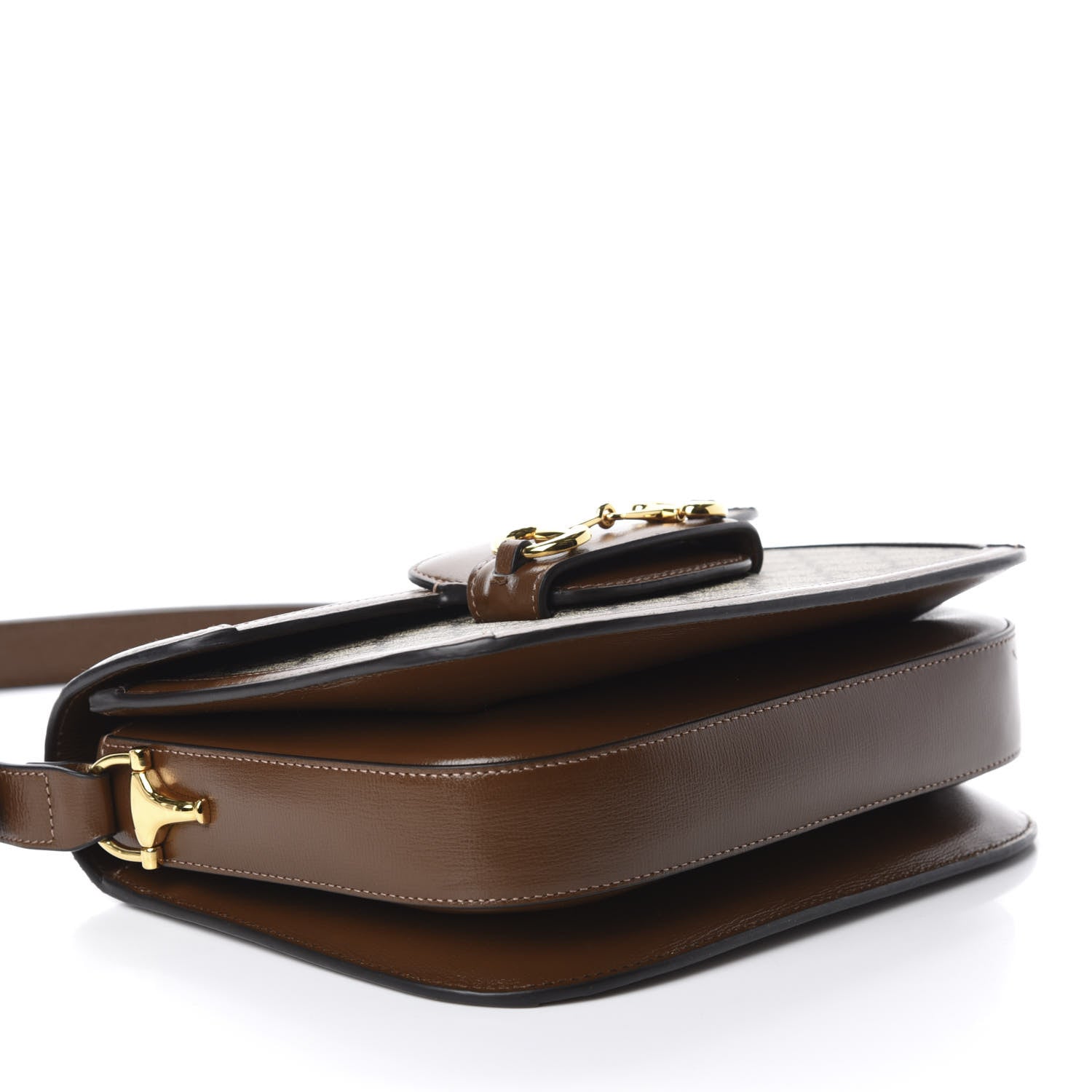 Gucci GG Supreme Monogram Horsebit 1955 Shoulder Bag Beige Brown Sugar 4 of 10