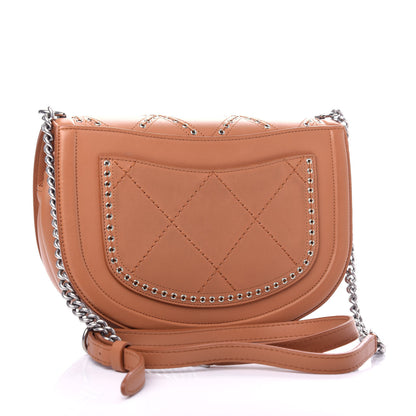 Chanel Calfskin Coco Eyelets Small Flap Bag Camel 3 of 10