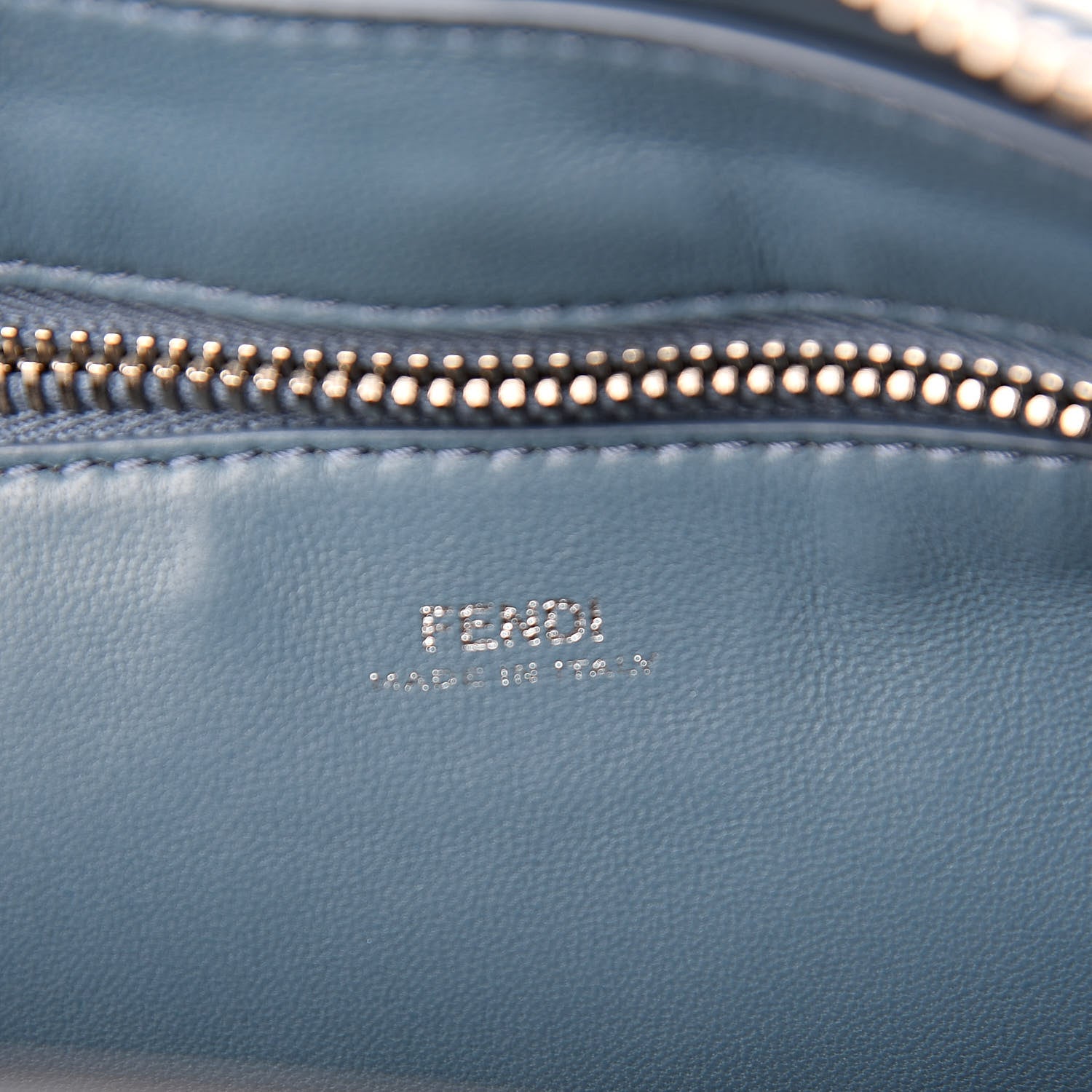 Fendi Shiny Nappa Trapuntata Small DotCom Click Top Handle Chain Satchel Blue 7 of 10