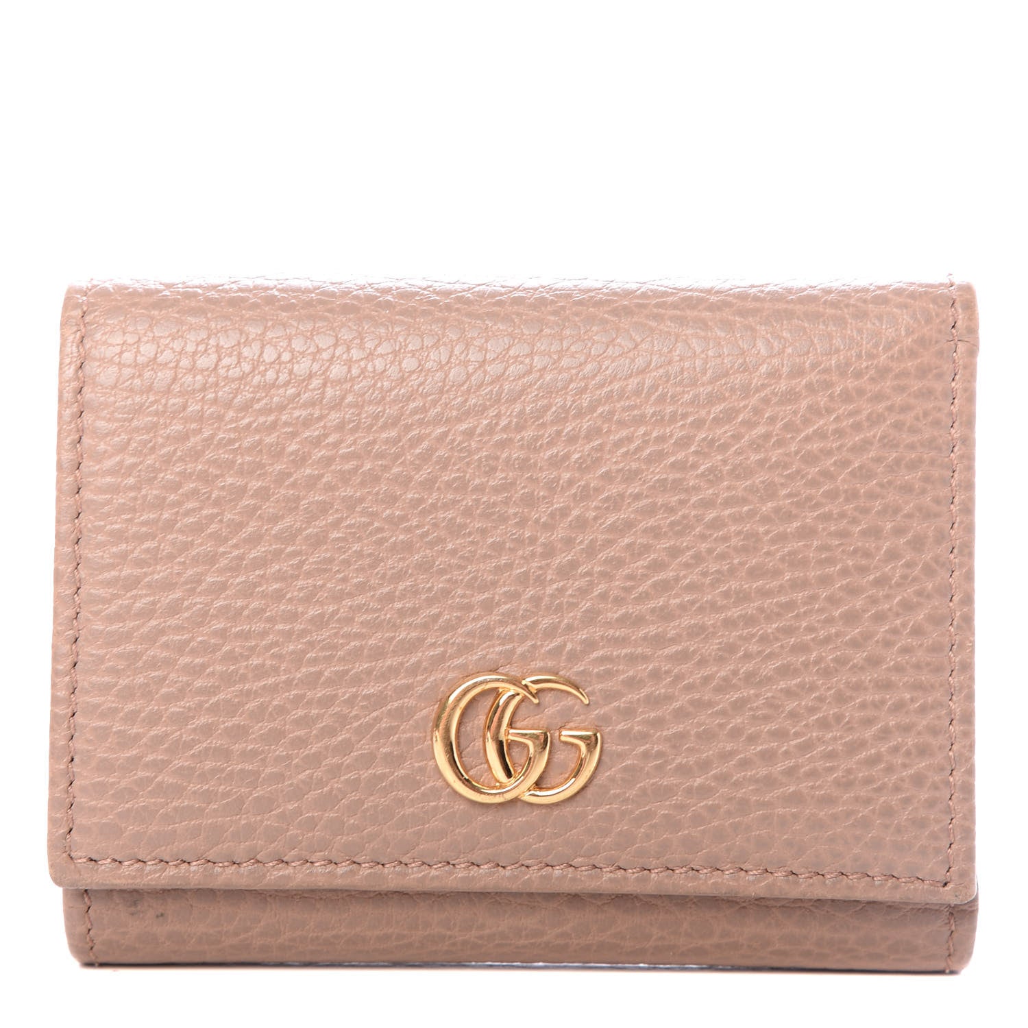 Gucci Dollar Calfskin GG Marmont Wallet Porcelain Rose 1 of 6