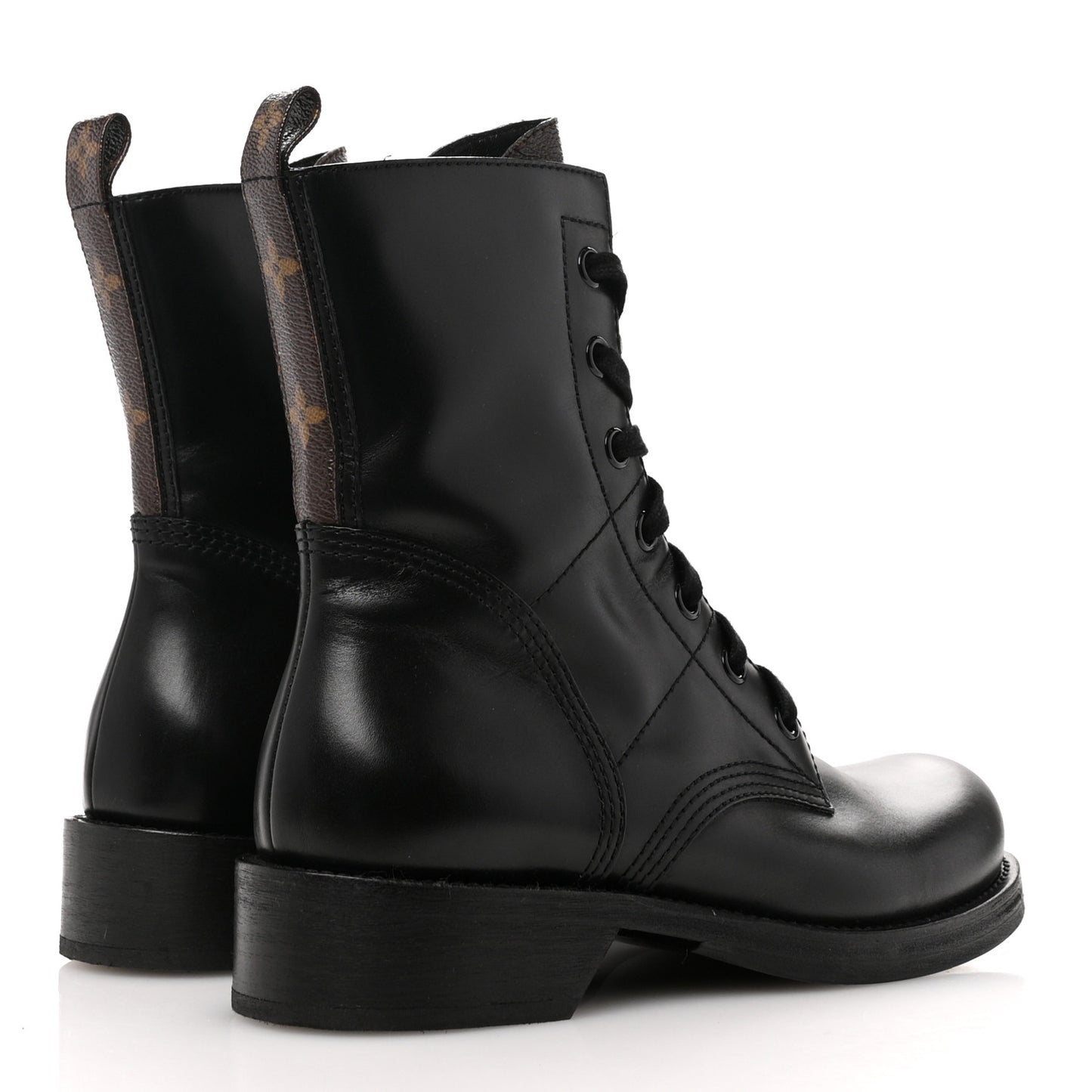 Calfskin Monogram Metropolis Flat Ranger Boots 40 Black