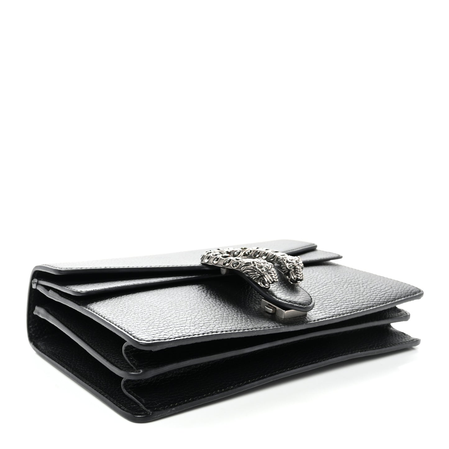 Pebbled Calfskin Small Dionysus Shoulder Bag Black