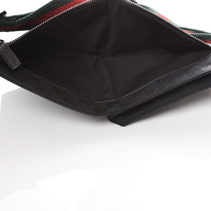 Gucci GG Monogram Web Double Pocket Belt Bag Black 5 of 9