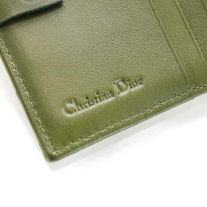 Christian Dior Ostrich Saddle Compact Wallet Green 6 of 7
