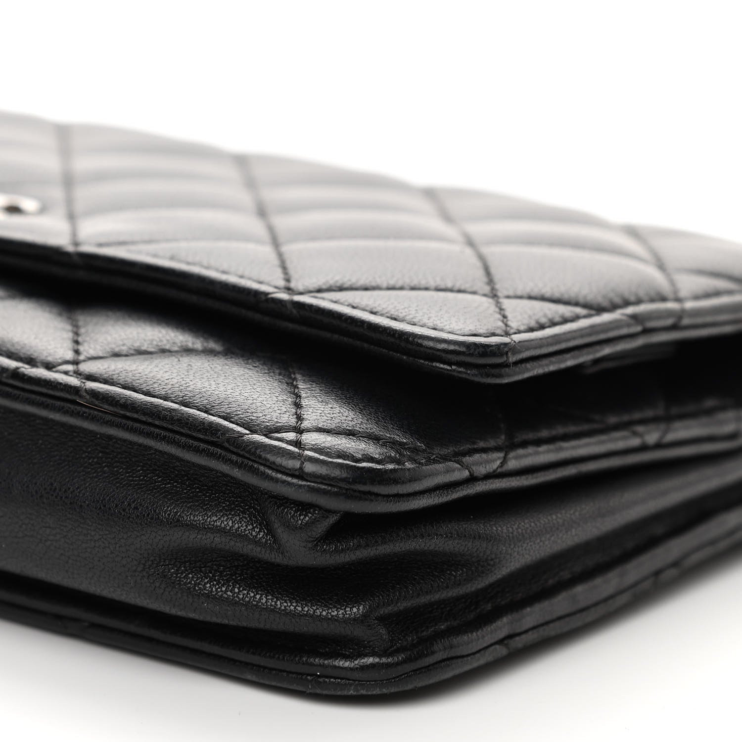 Chanel Lambskin Quilted Wallet On Chain WOC Black 11 of 17