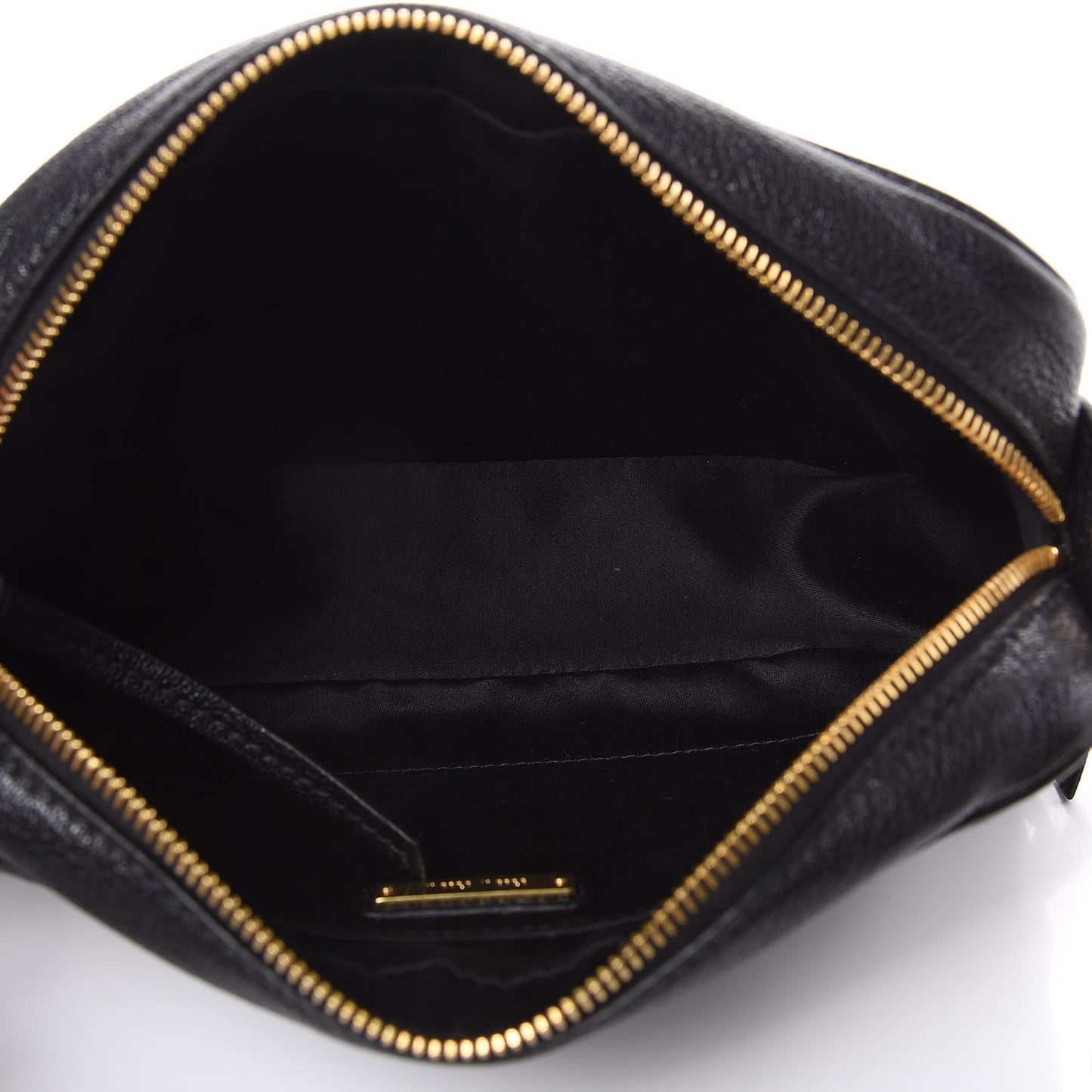 Goatskin Madras Crossbody Bag Black