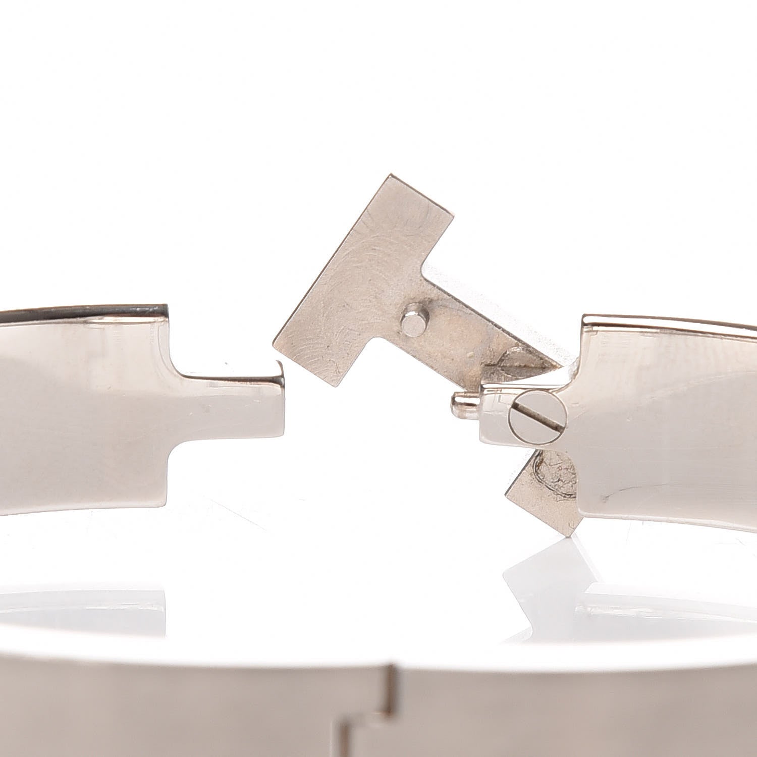 Hermes Matte Enamel Narrow Clic Clac HH Bracelet GM Etain 5 of 6