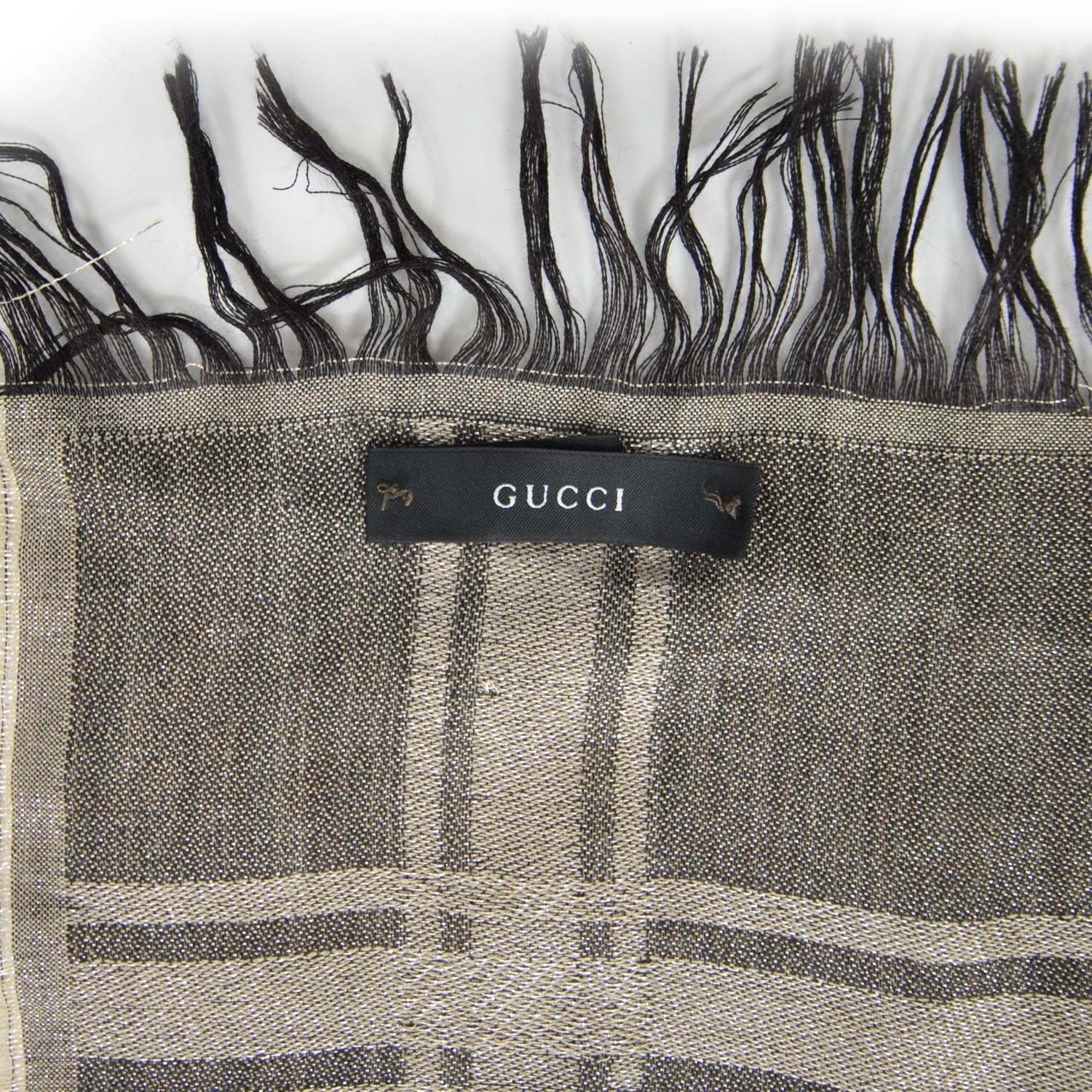Gucci Wool Silk Monogram Shawl 3 of 8