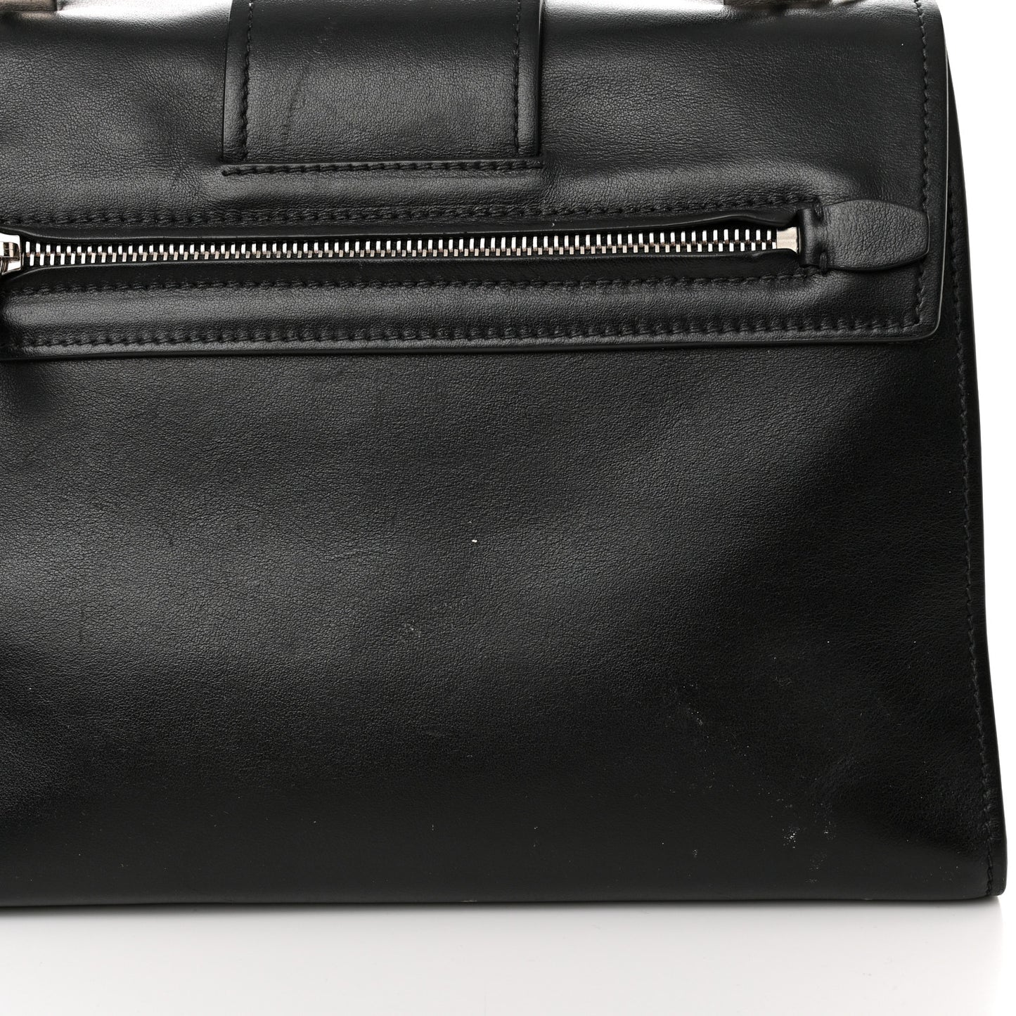 City Calf Ribbon Shoulder Bag Black
