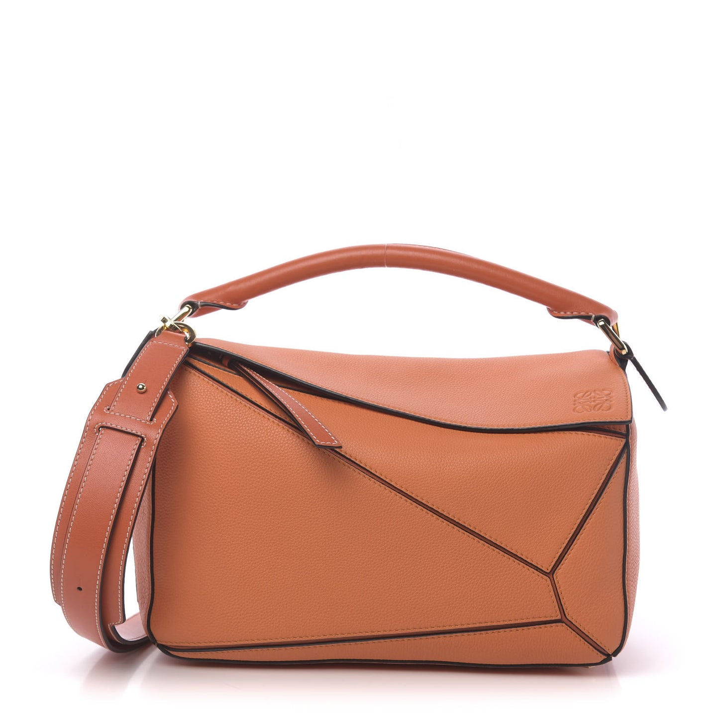 Calfskin Medium Puzzle Bag Orange