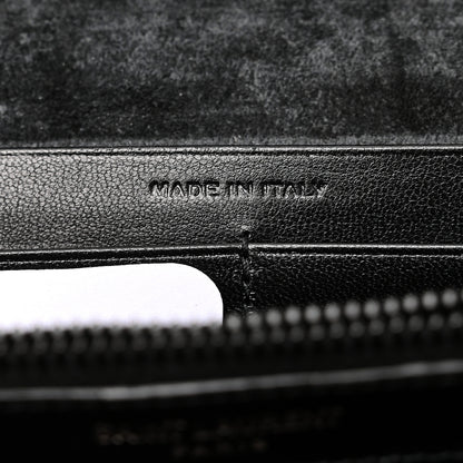 Saint Laurent Metallic Striped Monogram Chain Wallet Red Black 6 of 12