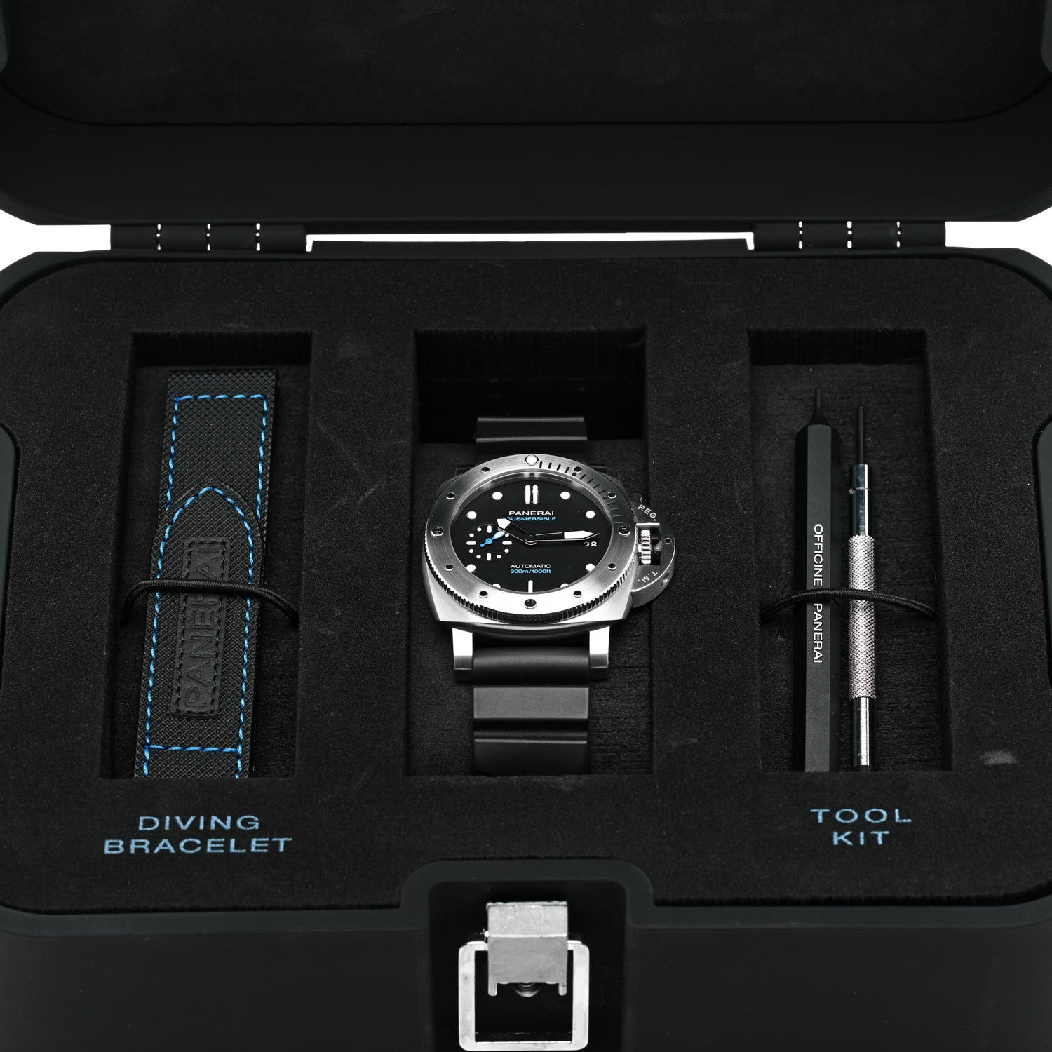 Panerai Stainless Steel Rubber 42mm Luminor Submersible Automatic Watch Black PAM00973 6 of 6