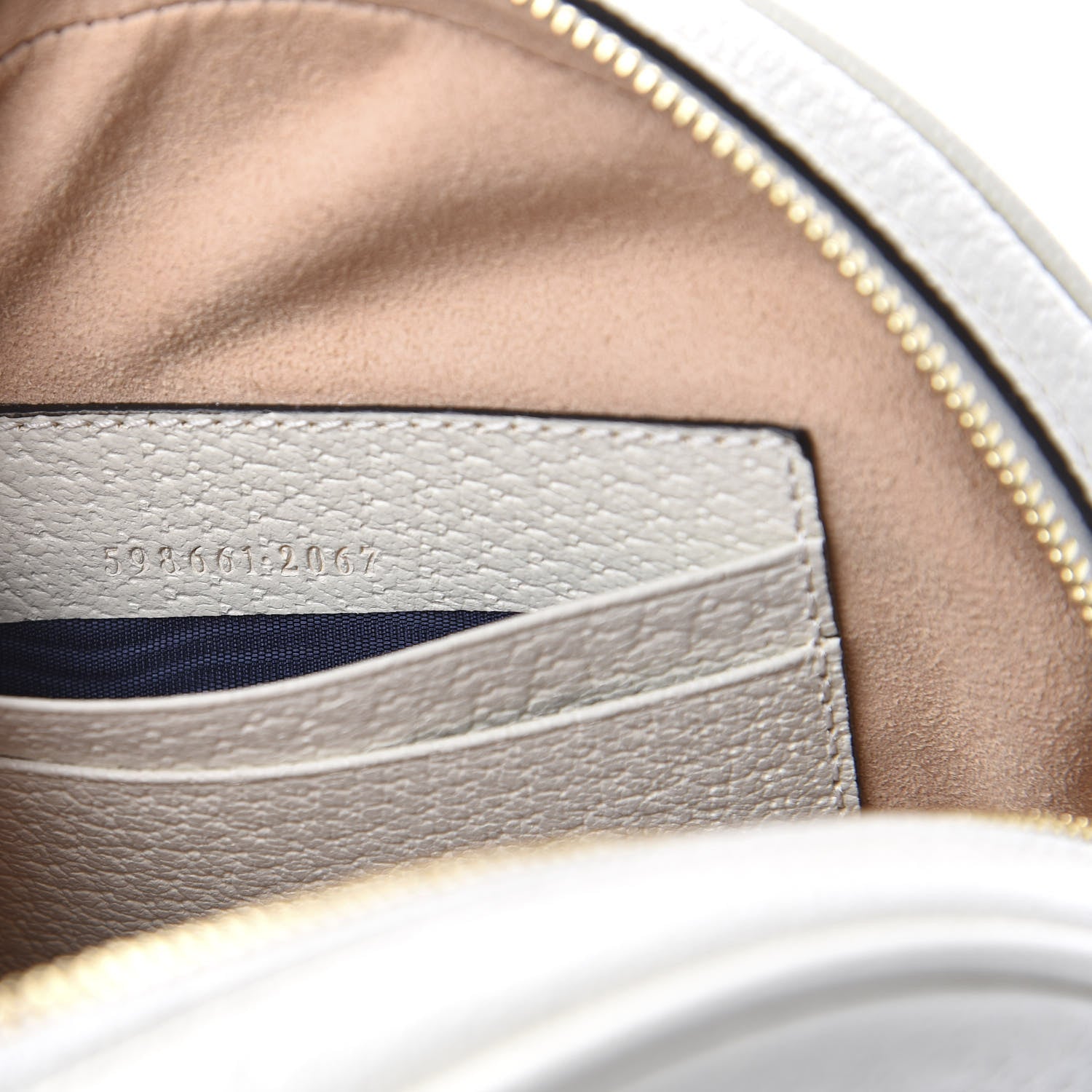 Gucci Textured Calfskin Web Mini Ophidia Round Backpack Mystic White 6 of 10