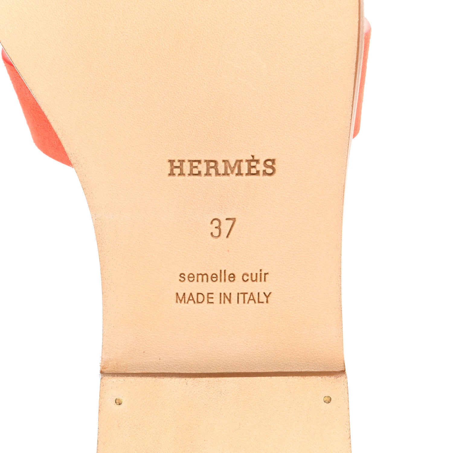 Hermes Suede Goatskin Oran Sandals 37 Rose Sorbet 6 of 9