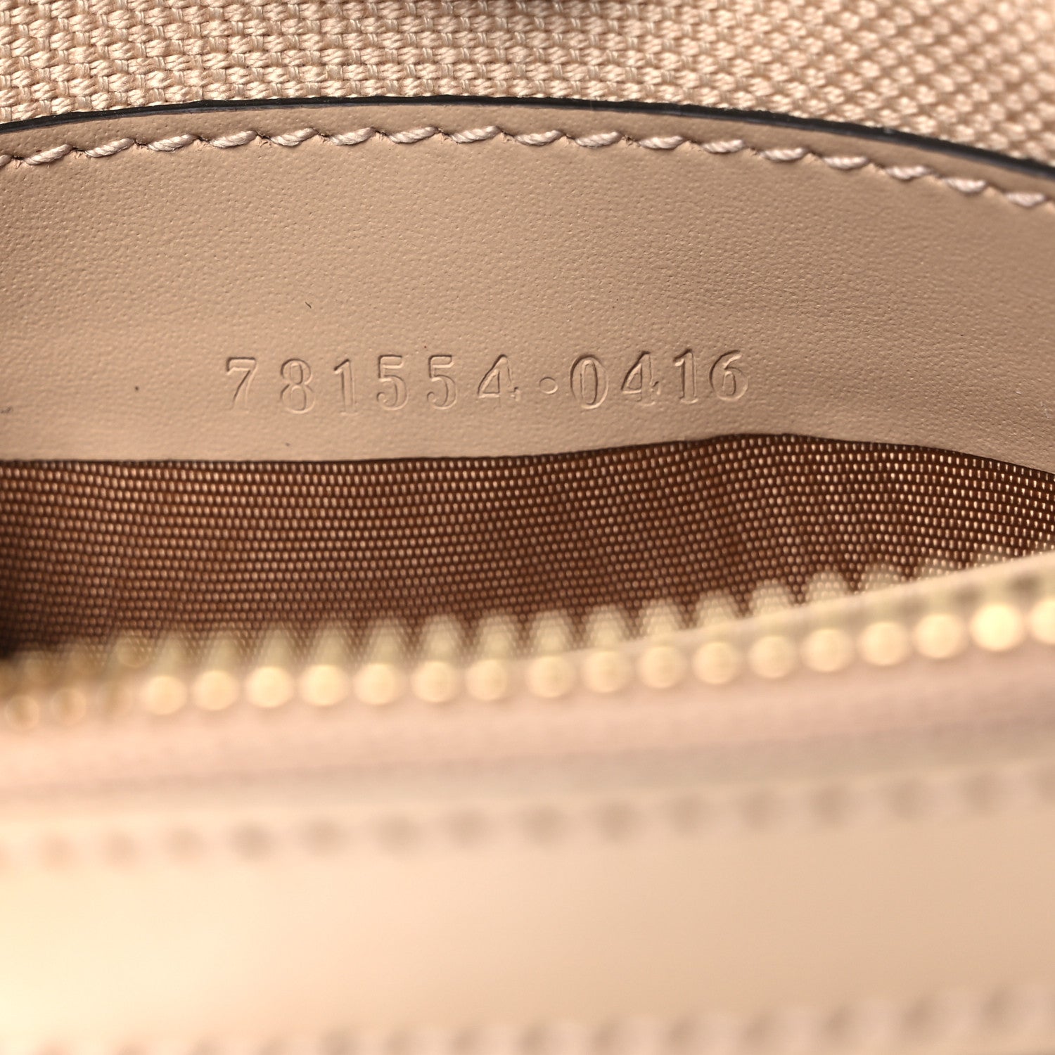 Gucci Calfskin GG Super Mini Debossed Chain Wallet Light Beige 7 of 10