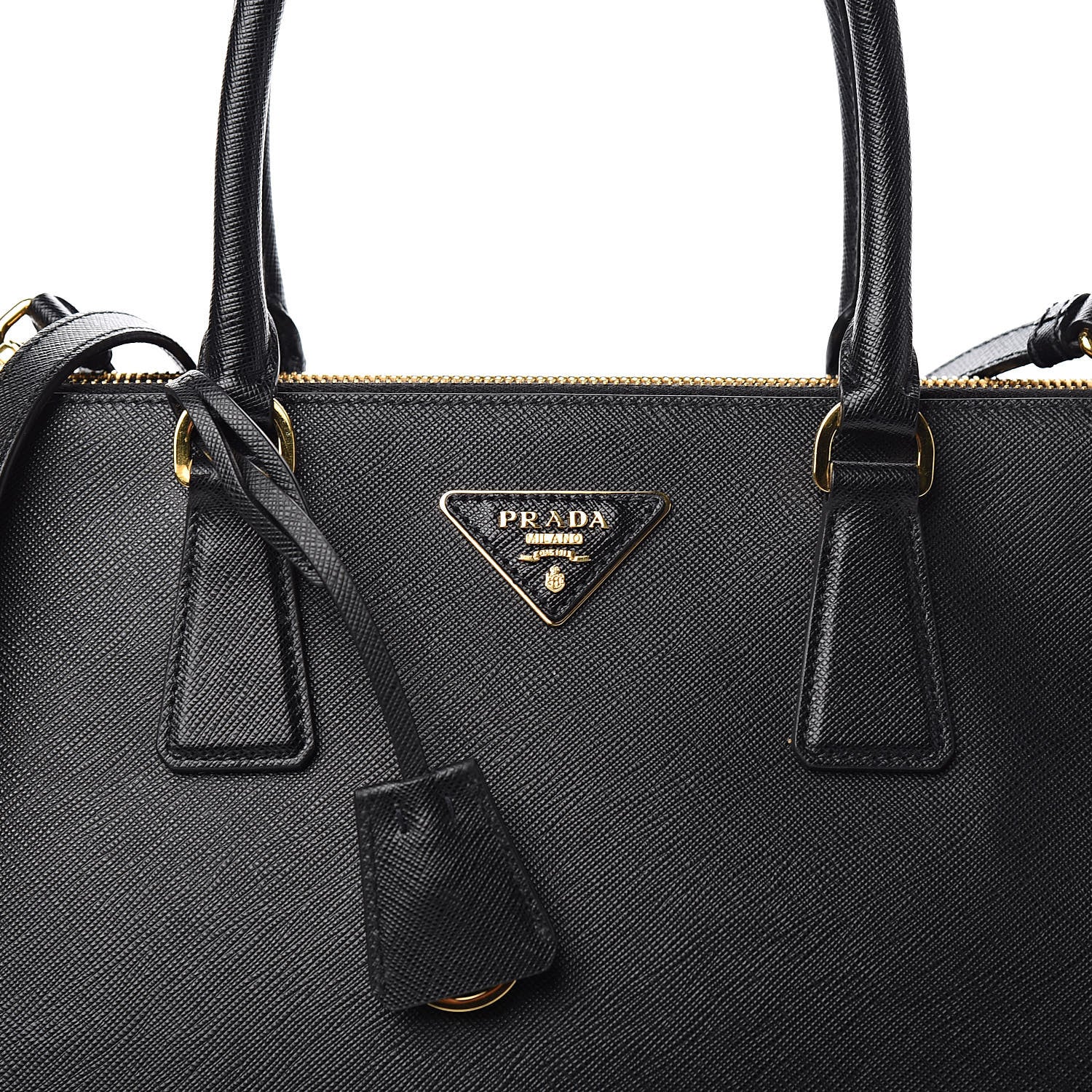 Prada Saffiano Large Galleria Double Zip Tote Black 9 of 9
