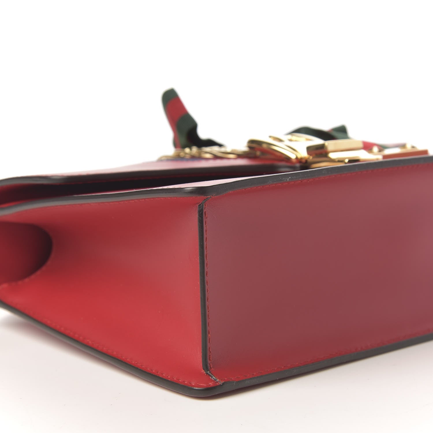 Gucci Calfskin Small Sylvie Shoulder Bag Hibiscus Red 4 of 8