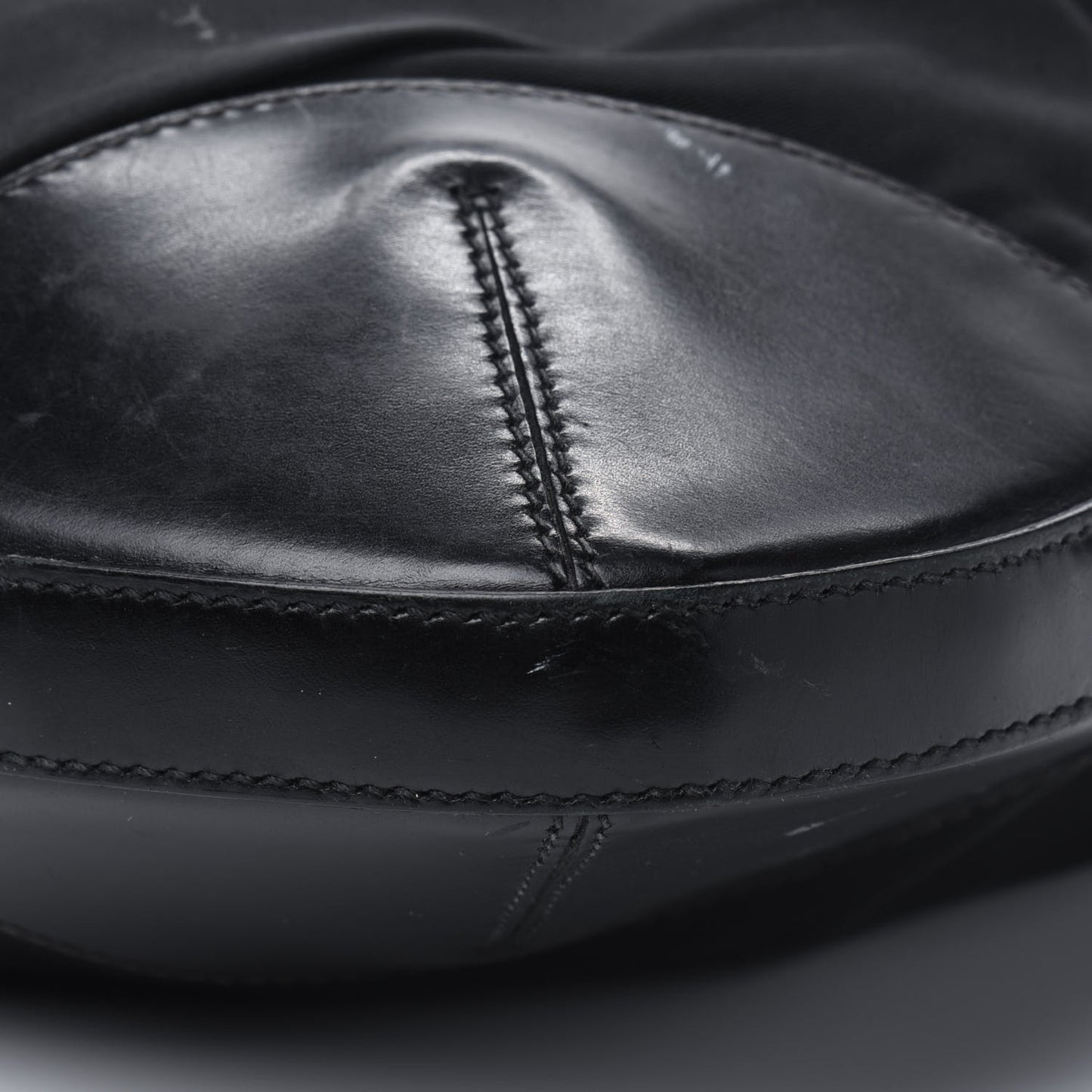Tessuto Nylon Calfskin Flat Messenger Bag Black