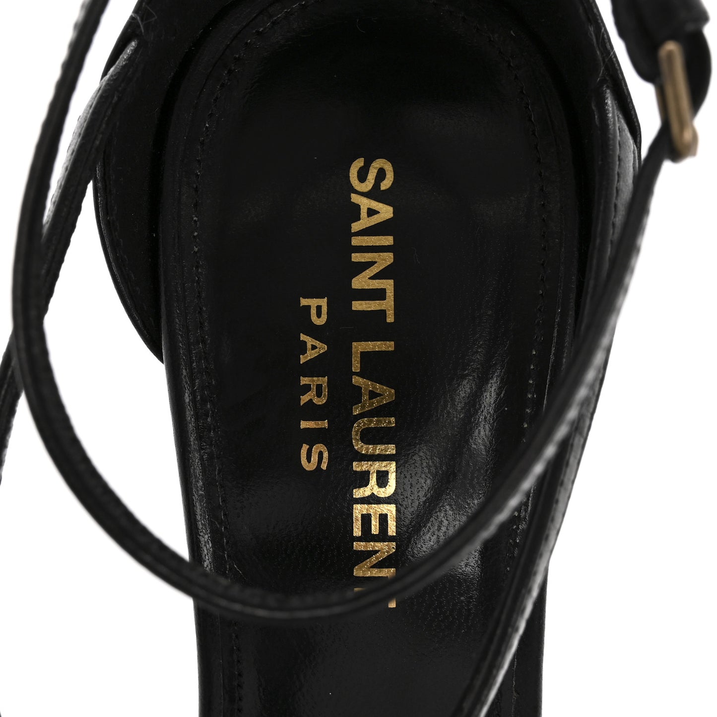 Calfskin Cassandra 100 Ankle Strap Sandals 37 Black