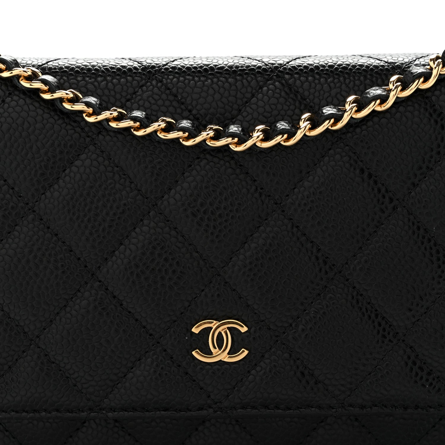 Chanel Caviar Quilted Wallet on Chain WOC Black 9 of 12