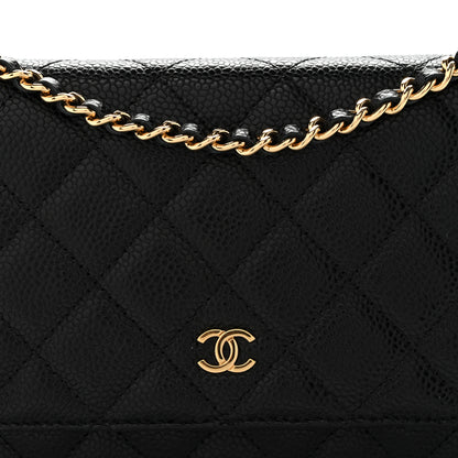 Chanel Caviar Quilted Wallet on Chain WOC Black 9 of 12