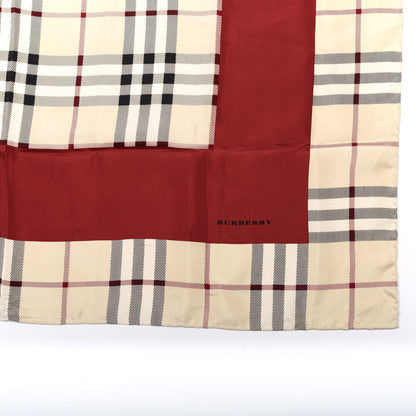 Burberry Silk Vintage Check Square Scarf Red 2 of 4