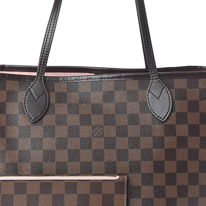 Louis Vuitton Damier Ebene Neo Neverfull MM Rose Ballerine 7 of 9