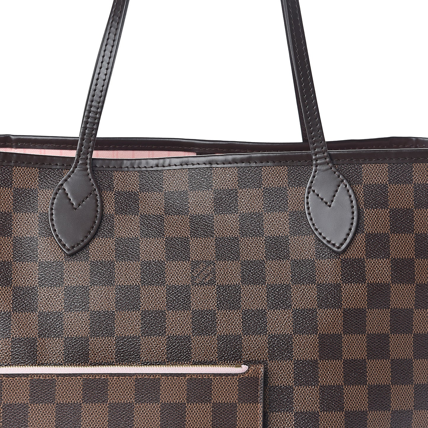Damier Ebene Neo Neverfull MM Rose Ballerine