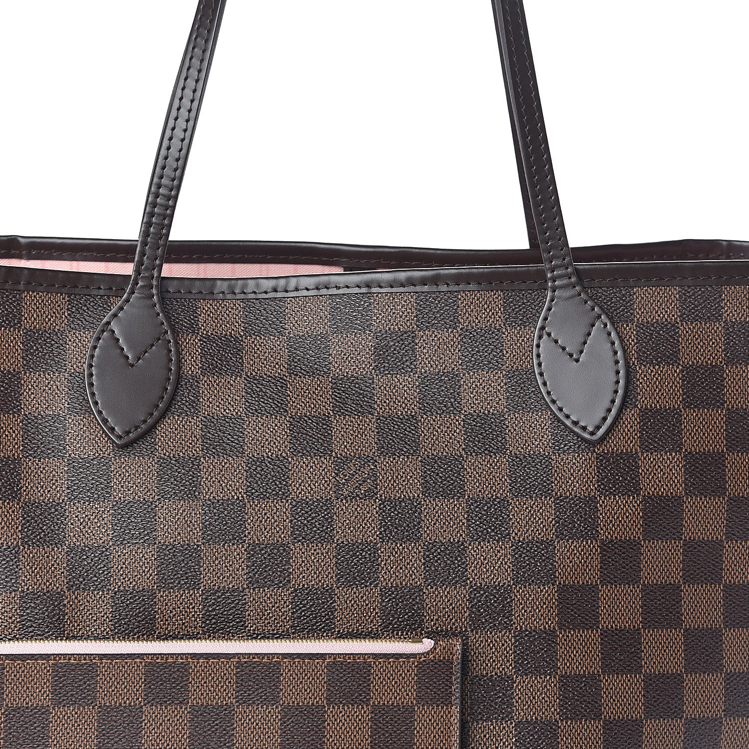 Louis Vuitton Damier Ebene Neo Neverfull MM Rose Ballerine 7 of 9