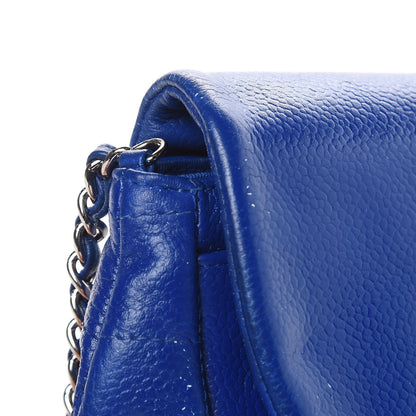 Chanel Caviar Half Moon Wallet On Chain WOC Blue 11 of 16