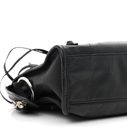 Balenciaga Matte Goatskin Rubber Covered Classic Hardware Mini City Black 9 of 13