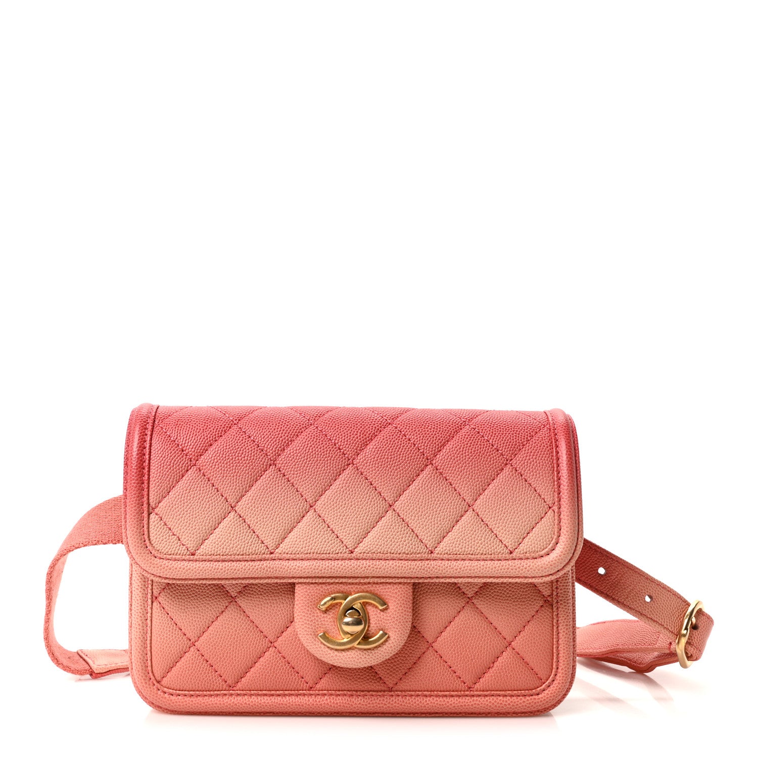 Chanel Caviar Quilted Sunset On The Sea Waist Bag Coral 2 of 19