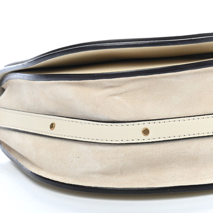Chloe Calfskin Suede Medium Nile Bracelet Bag Off White 7 of 13
