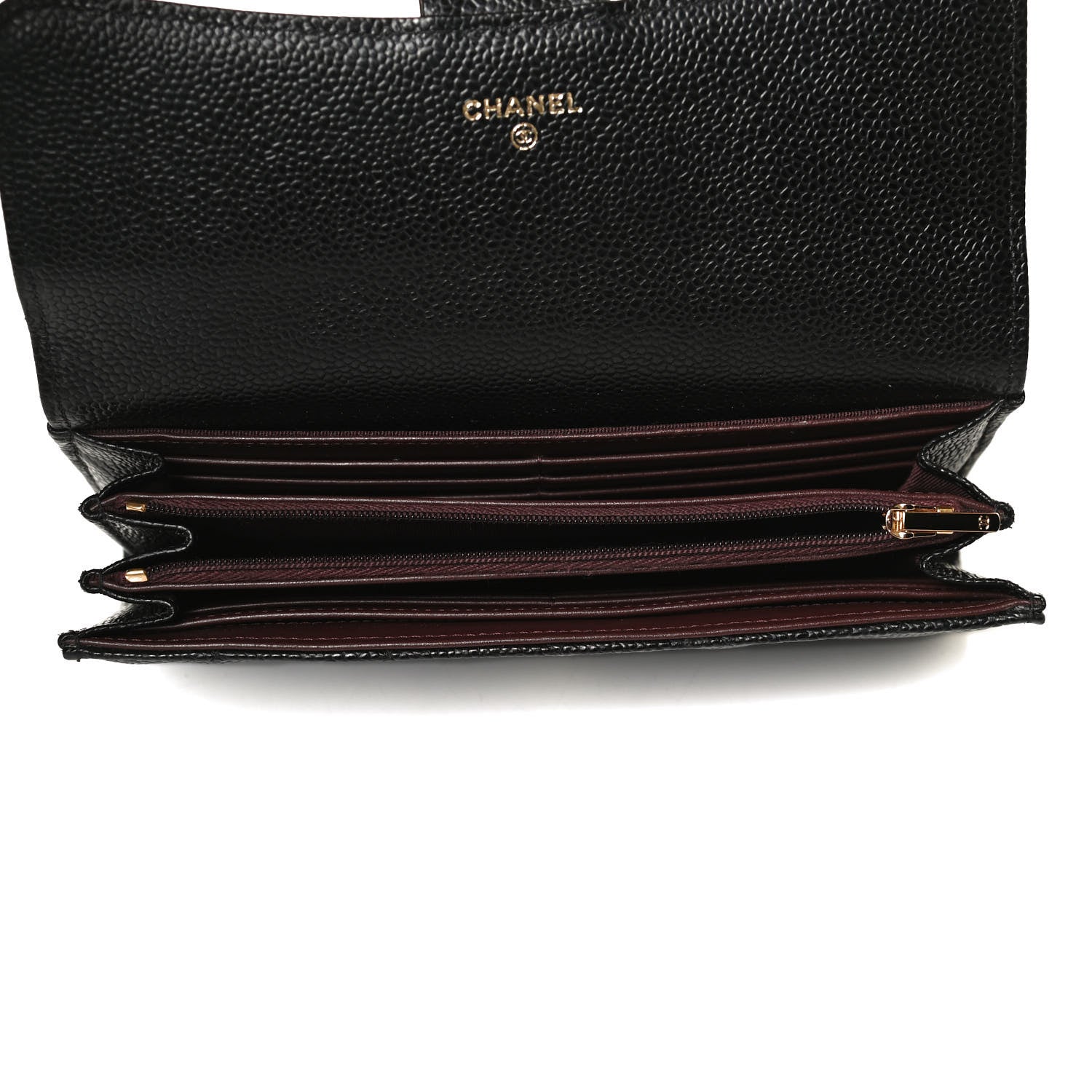 Chanel Caviar Quilted Large Gusset Flap Wallet Black 9 of 22
