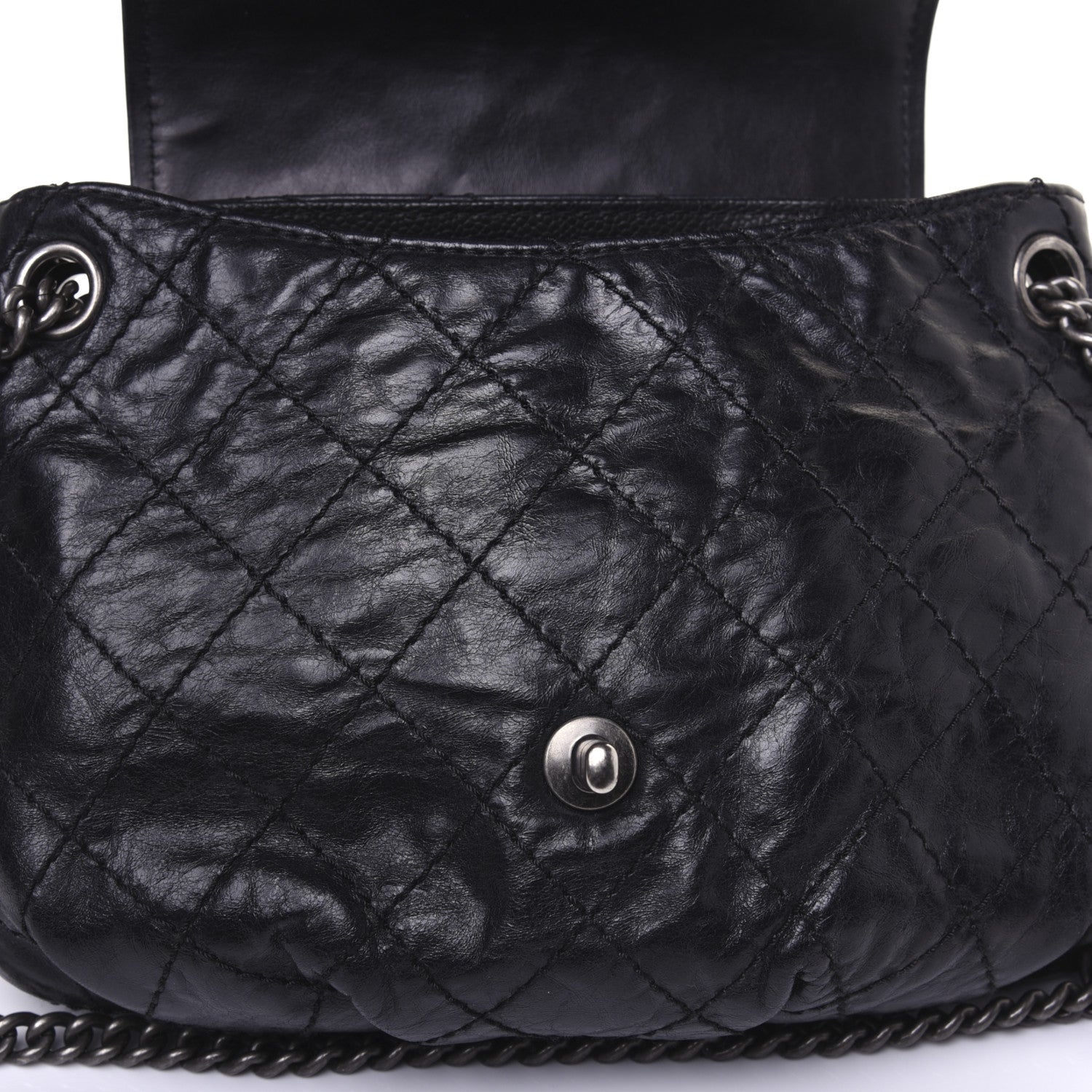 Chanel Caviar Aged Calfskin Medium Bubble Graphic Messenger Bag Black 14 of 18