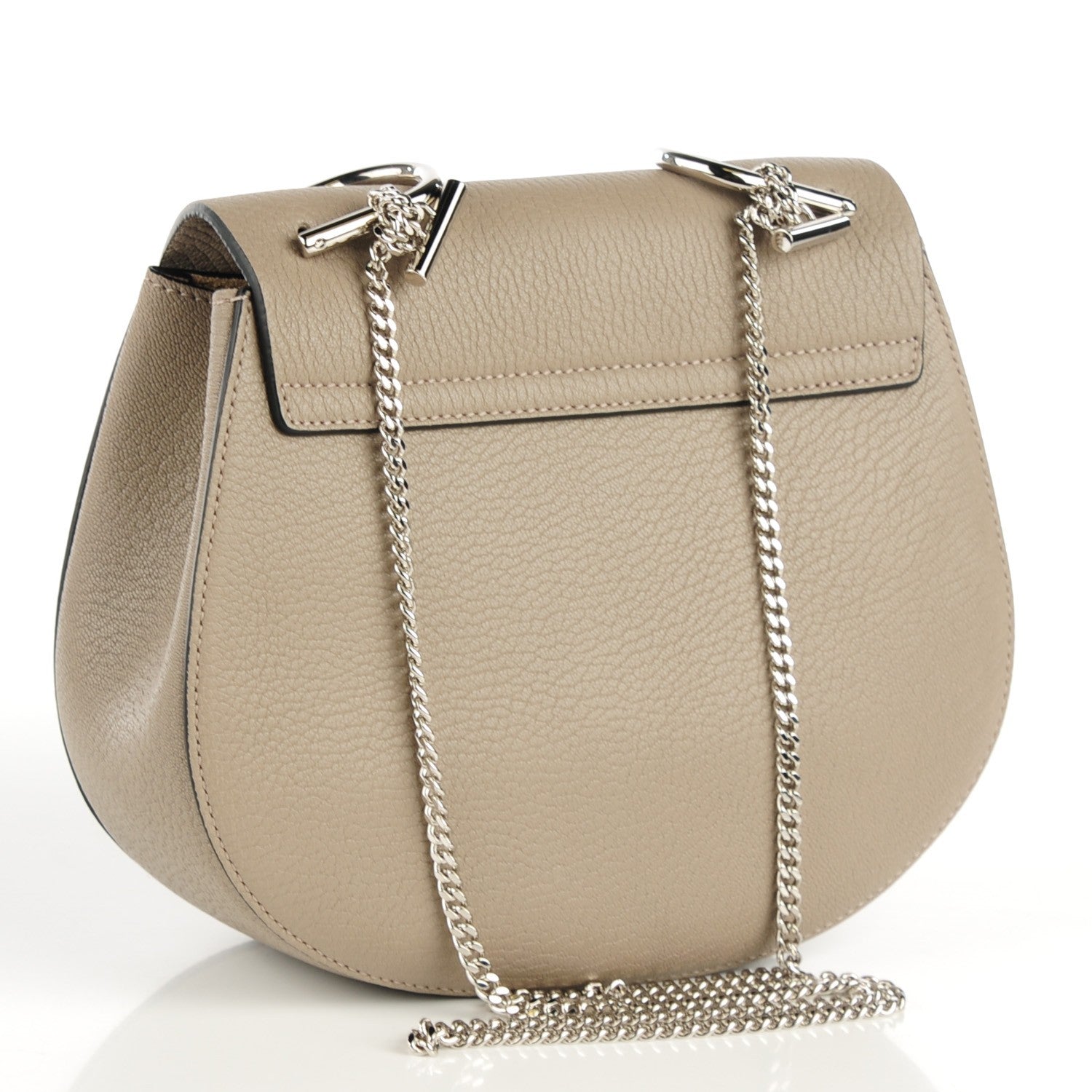 Chloe Grained Lambskin Drew Shoulder Bag Motty Grey 3 of 9