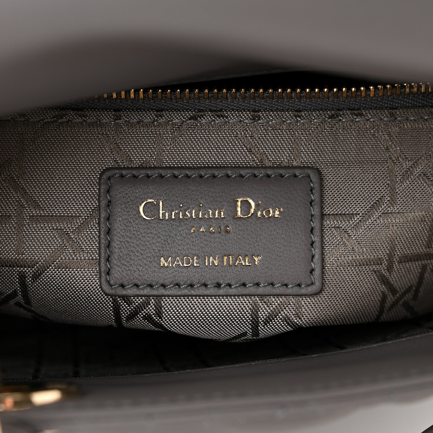 Christian Dior CHRISTIAN DIOR Lambskin Cannage Small My ABCDior Lady Dior Grey 5 of 9