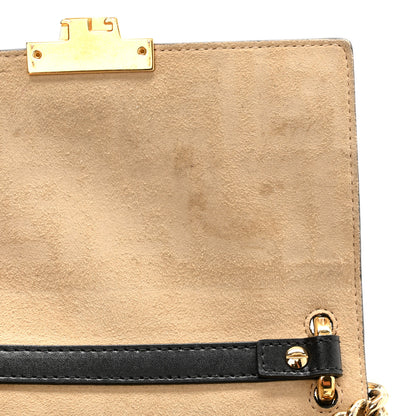 Fendi Vitello Liberty Bi-Color FF 1974 Embossed Small Kan U Shoulder Bag Maya Black 12 of 12