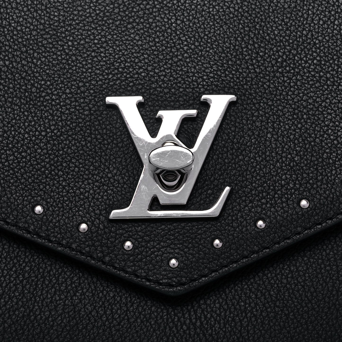 Soft Calfskin My Lockme Studs Black