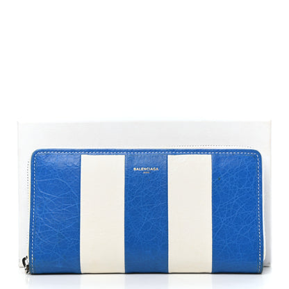 Balenciaga Veau Arena Multicolore Bazar Continental Zip Around Wallet Bleu Lazuli White 10 of 10