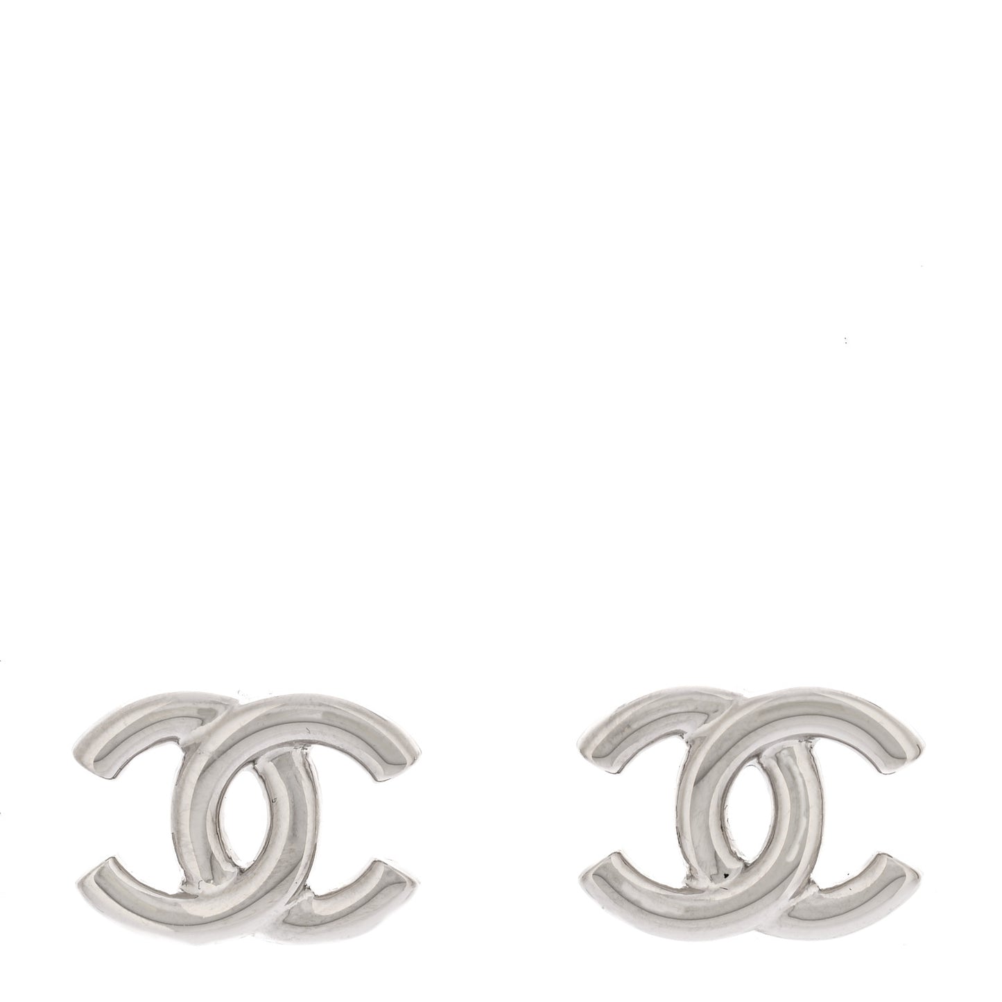 Metal CC Earrings Silver Silver