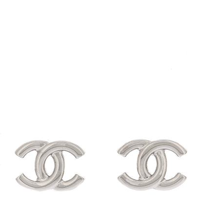 Chanel Metal CC Earrings Silver Silver 1 of 5