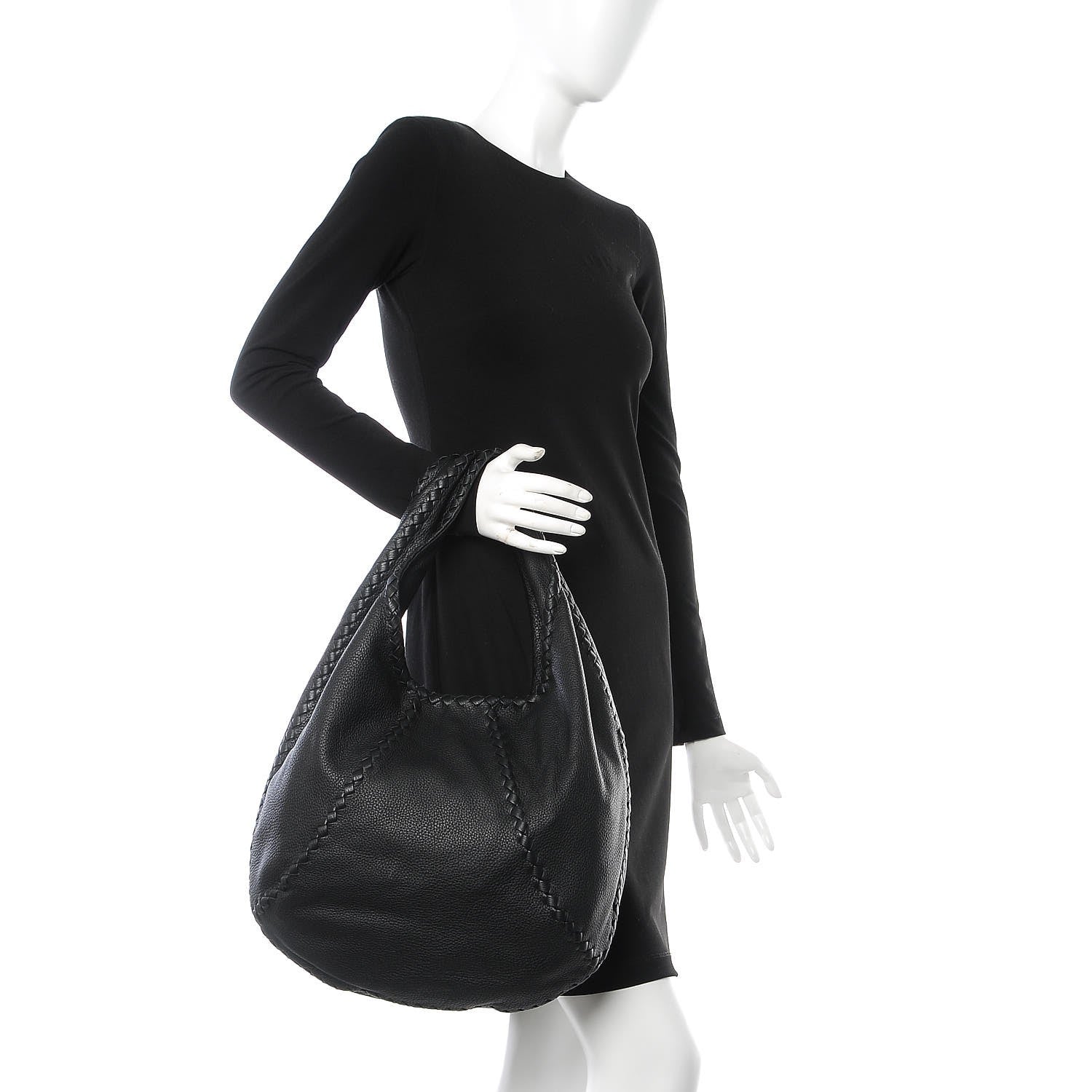 Bottega Veneta Cervo Deerskin Large Hobo Black 2 of 8
