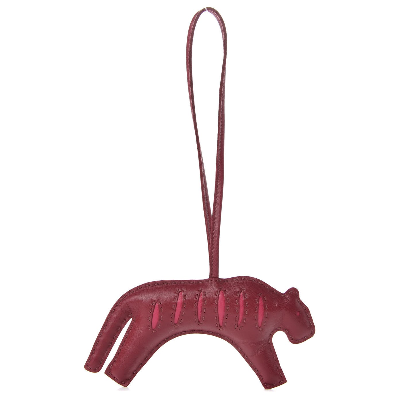 Milo Lambskin Rooroo Bag Charm Rouge H Rose Ete